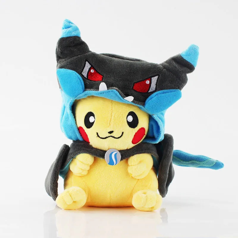 1pcs TAKARA TOMY Pokemon 20cm Pikachu Cosplay Charizard Plush Pendant Soft Stuffed Animals Toys for Children Kids Gifts