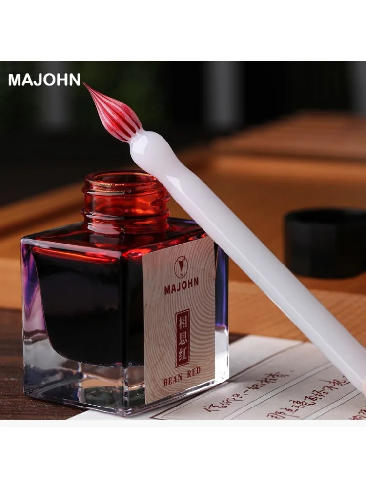 MAJOHN Sakura Snow Glass Dip Pen Mini Krótki Kolorowy Atrament Ręczny Namiot Biuro Szkolne Artykuły Ekspert Rysowanie Linia Haczyk Artykuły Papiernicze — zdjęcie produktu 7