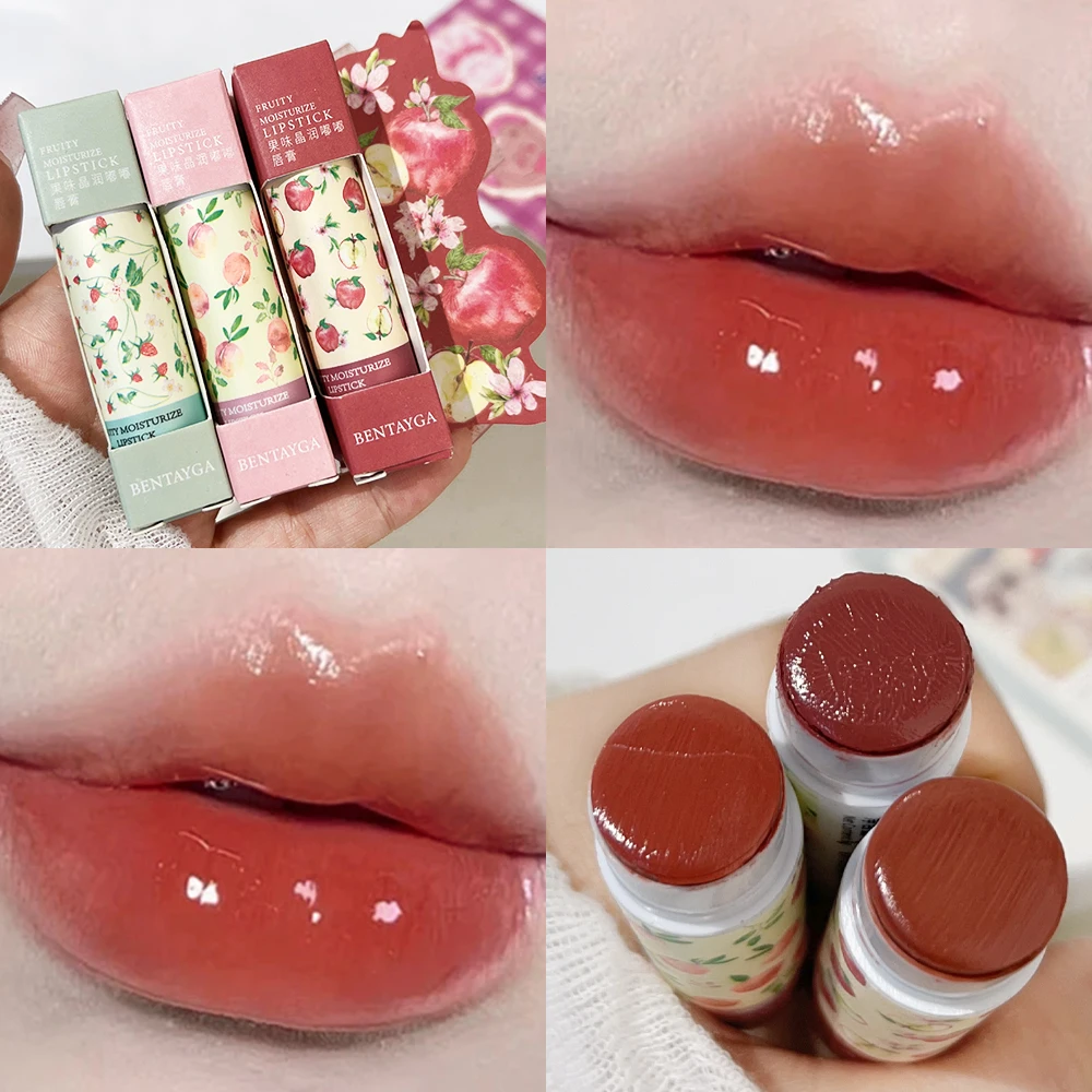 Bálsamo labial hidratante con sabor a fruta, Cosméticos para el cuidado de los labios, antiseco, resistente al agua, maquillaje tintado para labios, belleza de labios para mujer