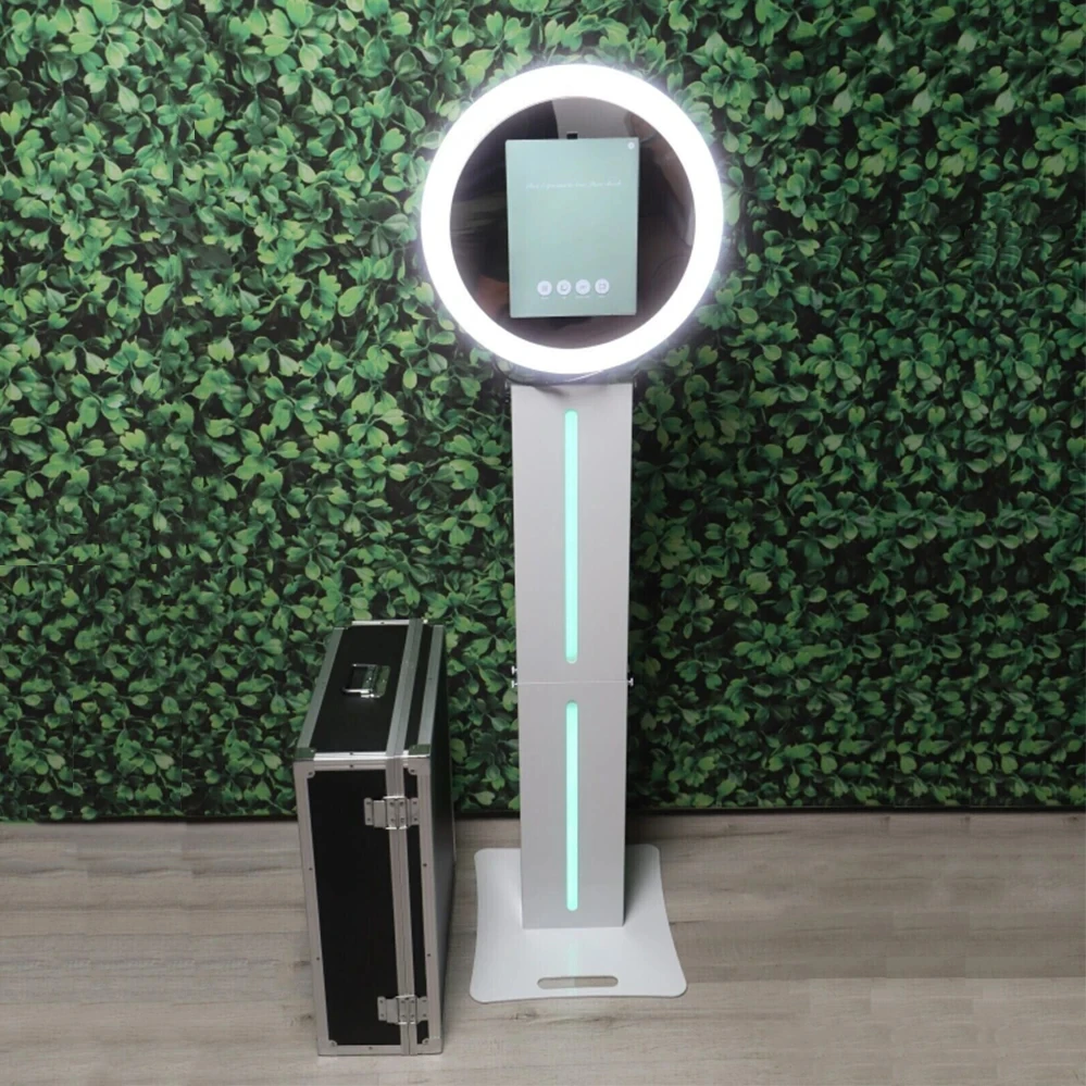 13 inch iPad Photo Booth Comes With A Flight Case Stand With Ring Light Selfie Kiosk for Wedding Party Event Tablet Holder iPad Photobooth Surface Pro Pad Photo Booth