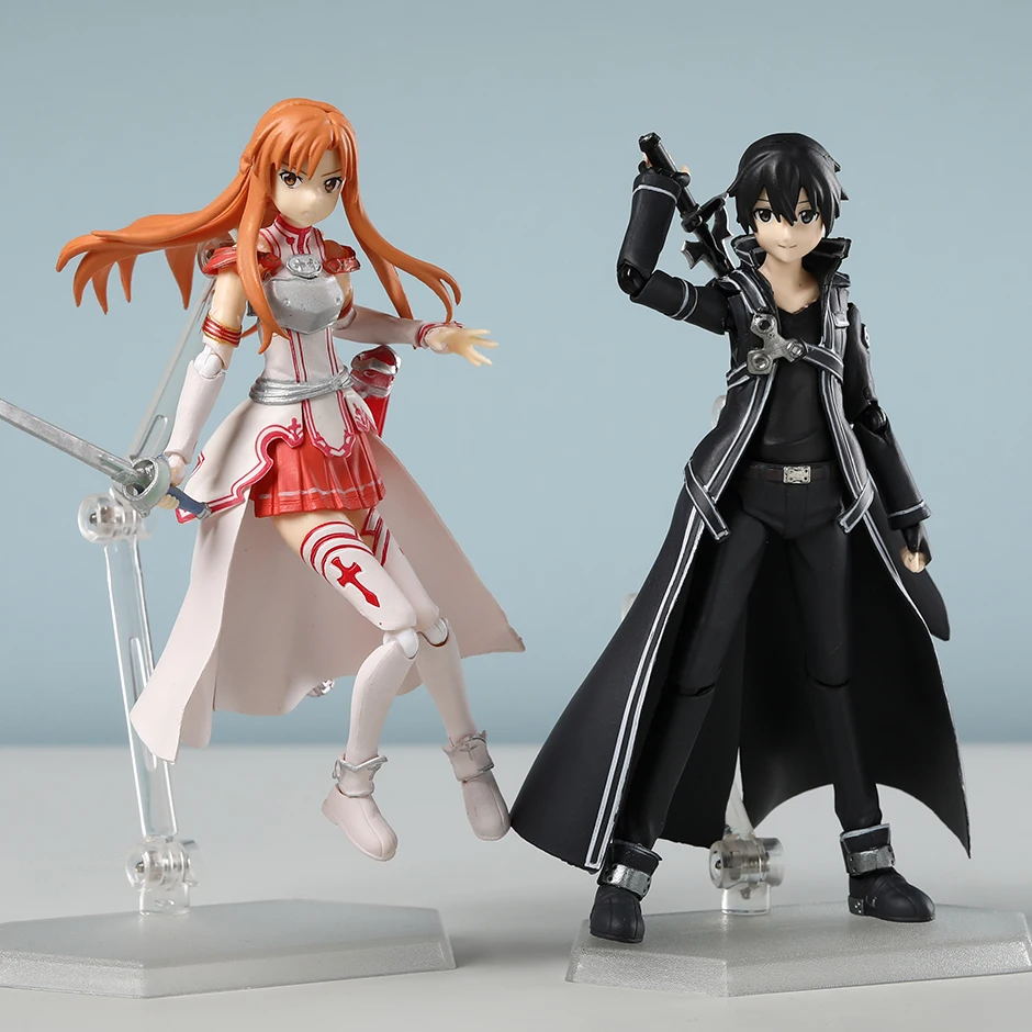 Figma Sword Art Online Kirito Kazuto 174 Asuna 178 PVC Model Anime Collection Action Figure Toy Gift