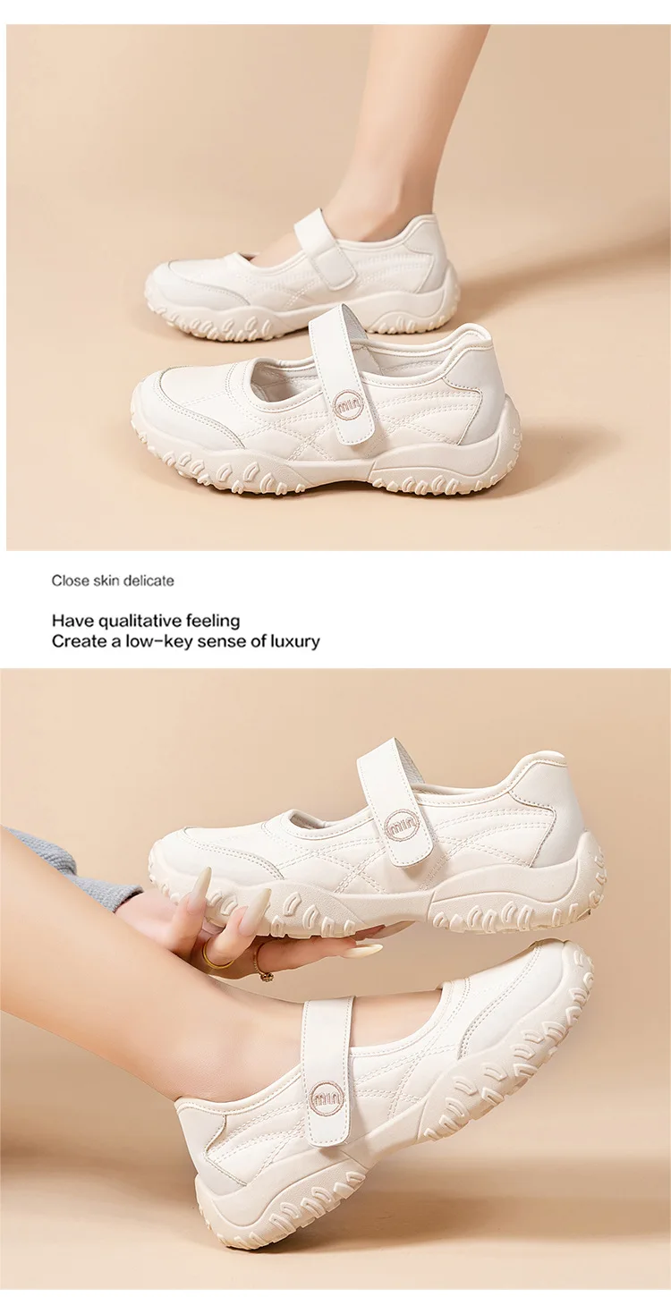 2026 Neue Weichsohlige Rutschfeste Mary Jane Schuhe für Damen, Bequem, Atmungsaktiv, Flache Sohle, Vielseitig und Anwendbar – Detail 3