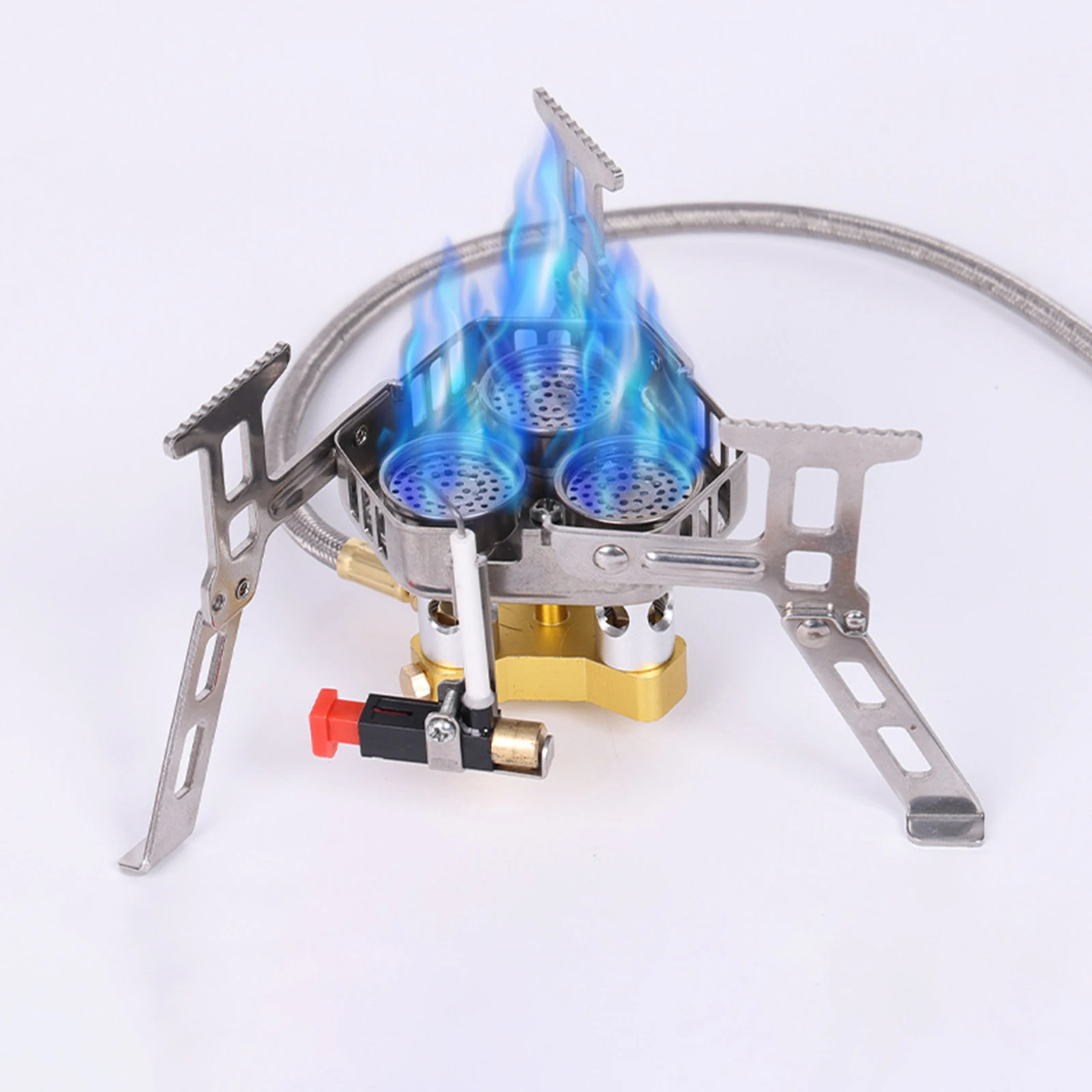 

Folding Camping Gas Stove Portable with Carrying Case Windproof Camp Stove Stable Support for Outdoor Hiking Backpacking Fishing