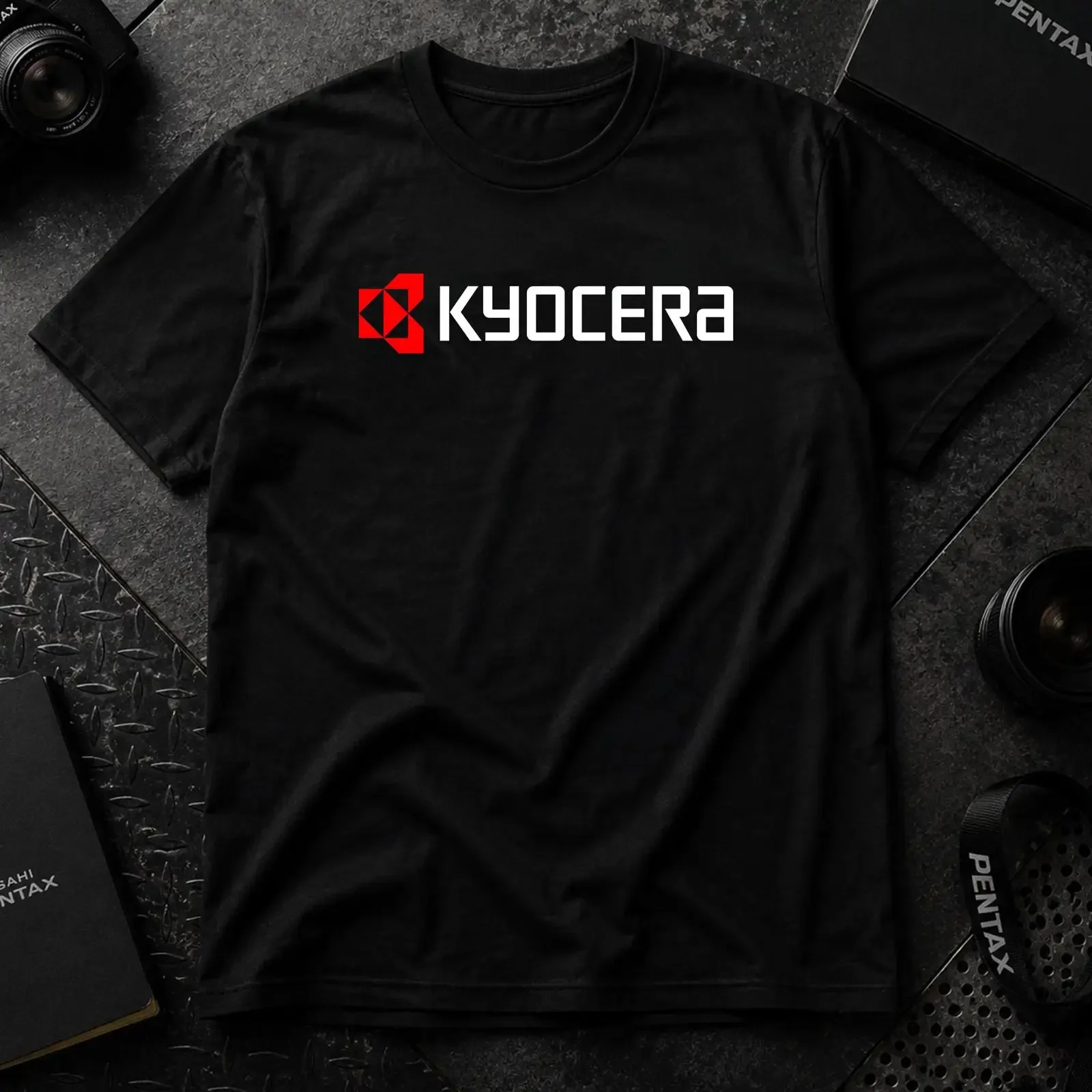 Kyocera Logo T Shirt Printer Copier Technology Enthusiast vintage Washed designer clothes Slightly Casual Breathable homme