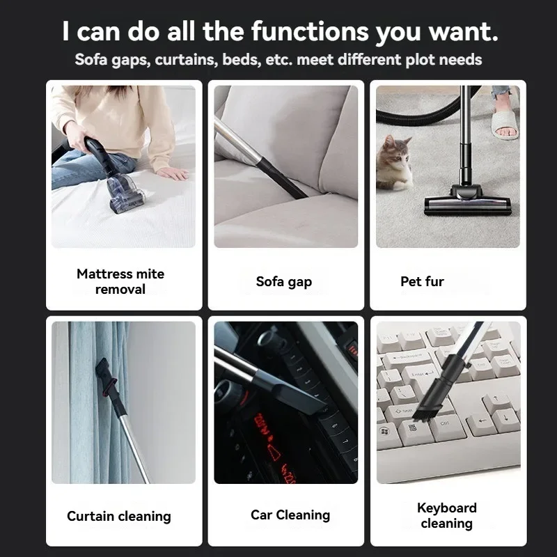 Household High-power Vacuum Cleaner Compact Large Suction Power Horizontal Vacuum Cleaner Suitable for Floor and Carpet Cleaning