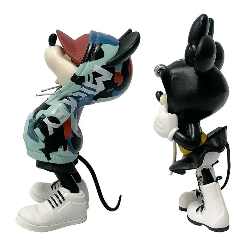 Disney Action Figures 15cm Tidal Suit Series Sweater Mickey Minnie Anime Figures Creative Ornaments Gift Children Toy Gift Cute