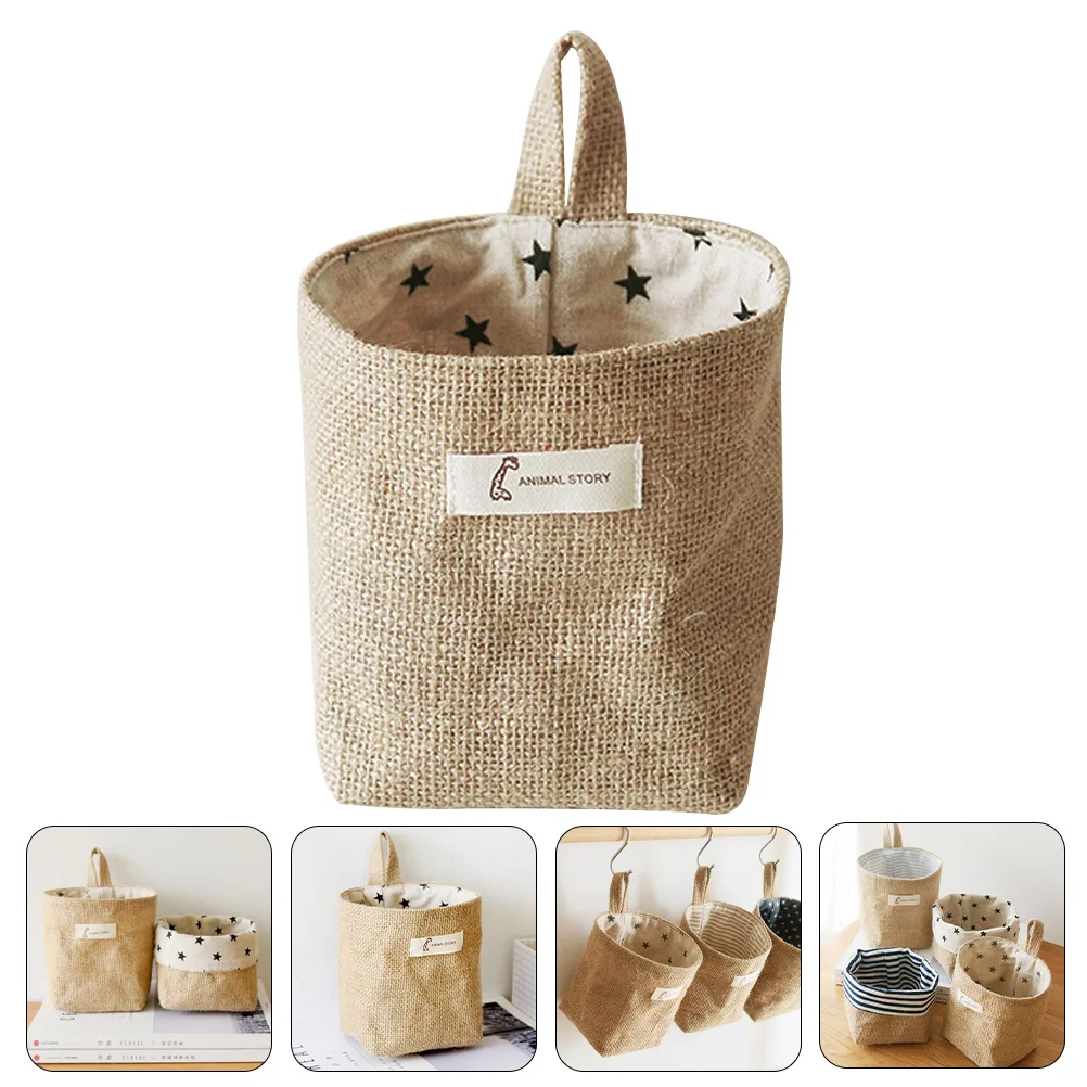 

Hanging Basket Laundry Hampers Wall Mounted Shoe Rack Cotton Linen Closet Organizer