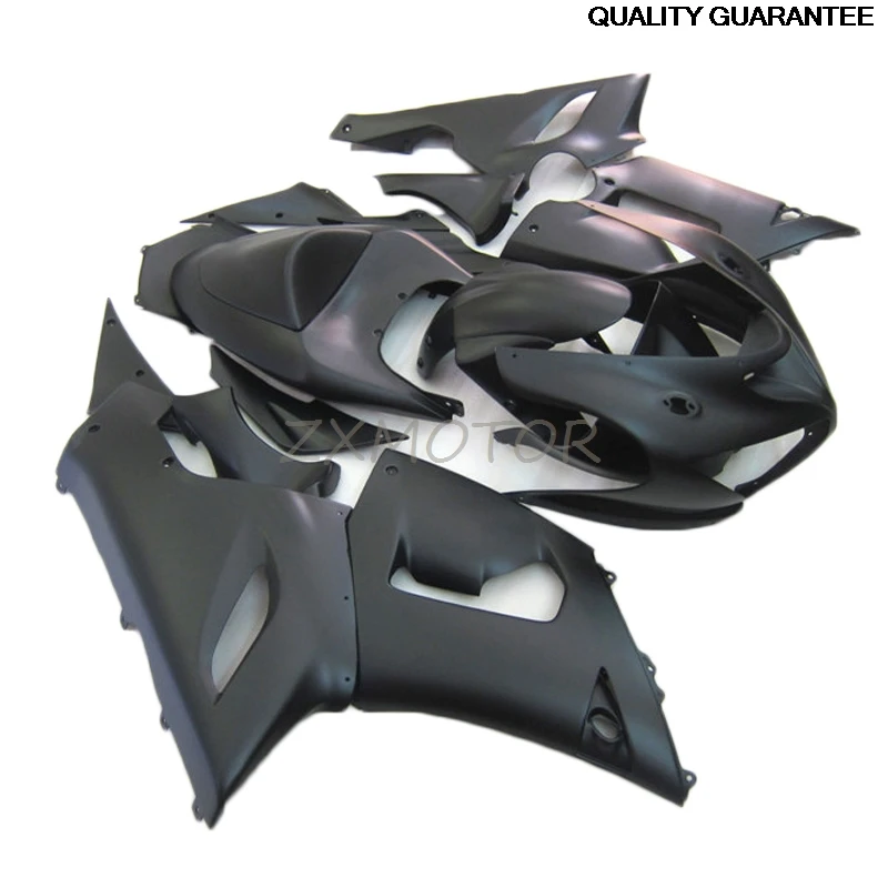 Новые комплекты обтекателей из АБС-пластика для Kawasaki ZX6R 2005 2006, матовый черный обтекатель мотоцикла ZX6R 05 06 JK32