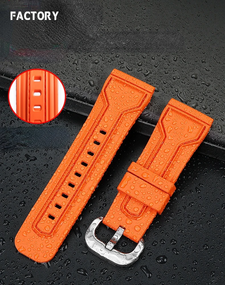 Watchband for Seven Friday P1 P2 S2 M2 02 M3 Q2 03 Rubber Silicone Watch Strap Accessories Male 28mm