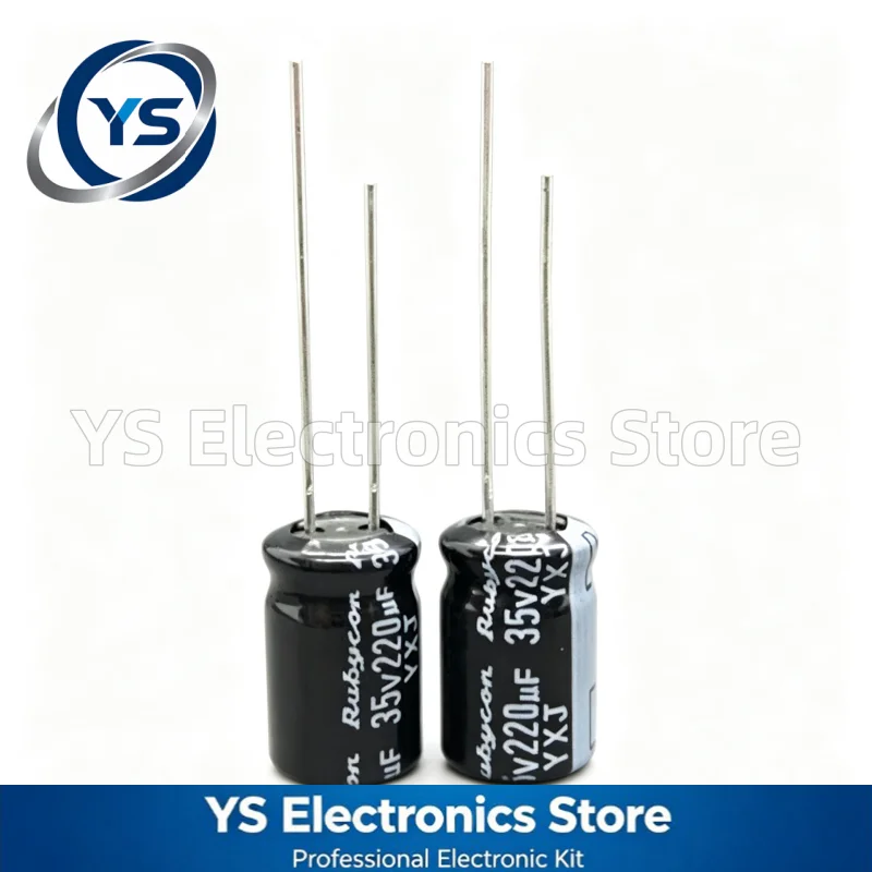 Rubycon YXJ Series 35V220UF 8x11.5mm 35YXJ220M8X11.5 220UF35V 35V 220UF Electrolytic Capacitor Brand New Genuine Japan 20%