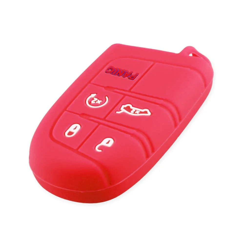 KEYYOU 10x For JEEP Grand Cherokee Renegade Dodge JCUV Journey Chrysler 300C Remote Fob Auto Key Case Silicone Car Key Cover image 4