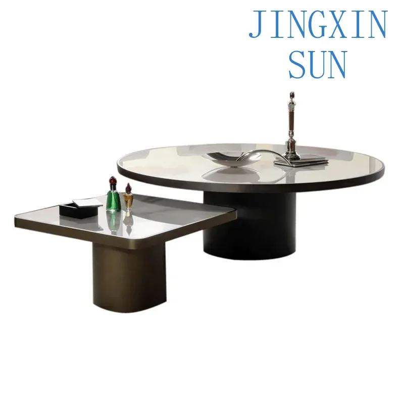 Light luxury marble coffee table postmodern simple living room small apartment Italian tea table