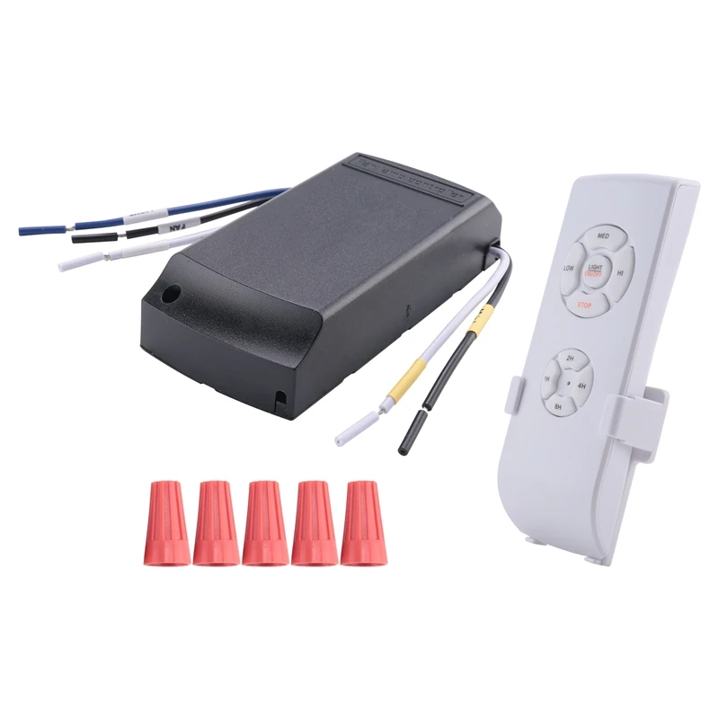 Universal Ceiling Fan Lamp Remote Control Kit AC 220V Timing Setting Switch Adjuste Wind Speed Transmitter Receiver-AT35