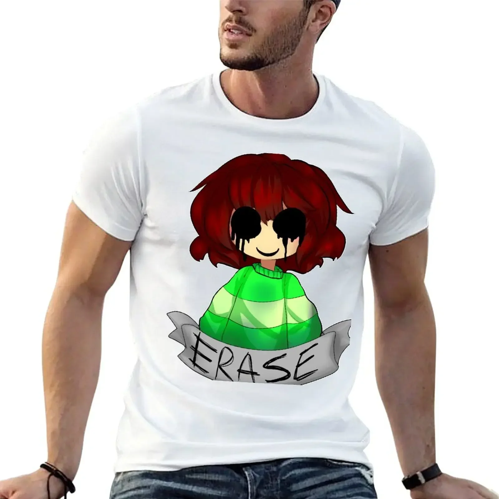 Undertale - Chara ERASE T-Shirt designer shirts anime clothes customs design your own aesthetic clothes clothing for men