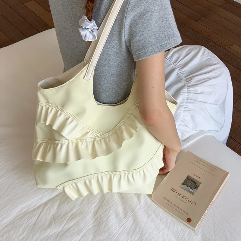 Bolso grande 2025 nuevo bolso de mano informal versátil para ir al trabajo en el aula bolso de hombro de gran capacidad