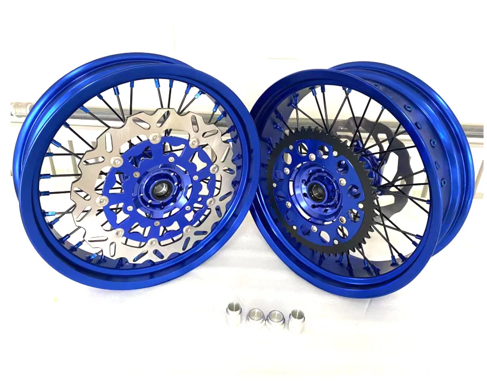 

Motorcycle Wheels 17x3.5 Front 17x5.0 Rear Super Motard Rims For Yamaha YZ125 YZF 250 450 YZ 450