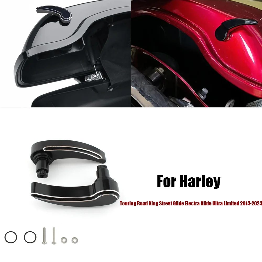 

Мотоциклетная седельная сумка, комплект защелок для седельной сумки для Harley Touring Road King Street Glide Electra Glide Ultra Limited 2014-2024