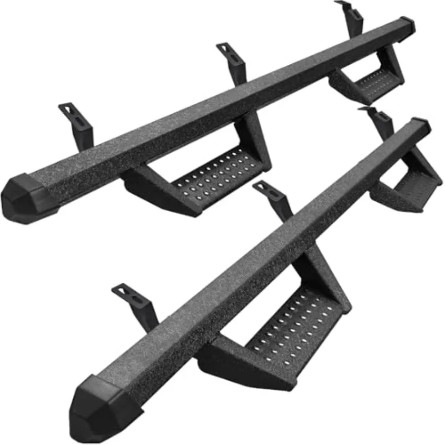 لوحات جري منسدلة متوافقة مع 2024-2026 Toyota Tacoma Xtra Cab Access Cab ثنائي المرحلة محكم مسحوق أسود مطلي Ta #1