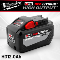 Origina Milwaukee M18 18V Battery 12.0Ah,15-Cells Li-ion Charger Rechargeable Battery 48-11-1815 48-11-1850 Replacement Barrtey