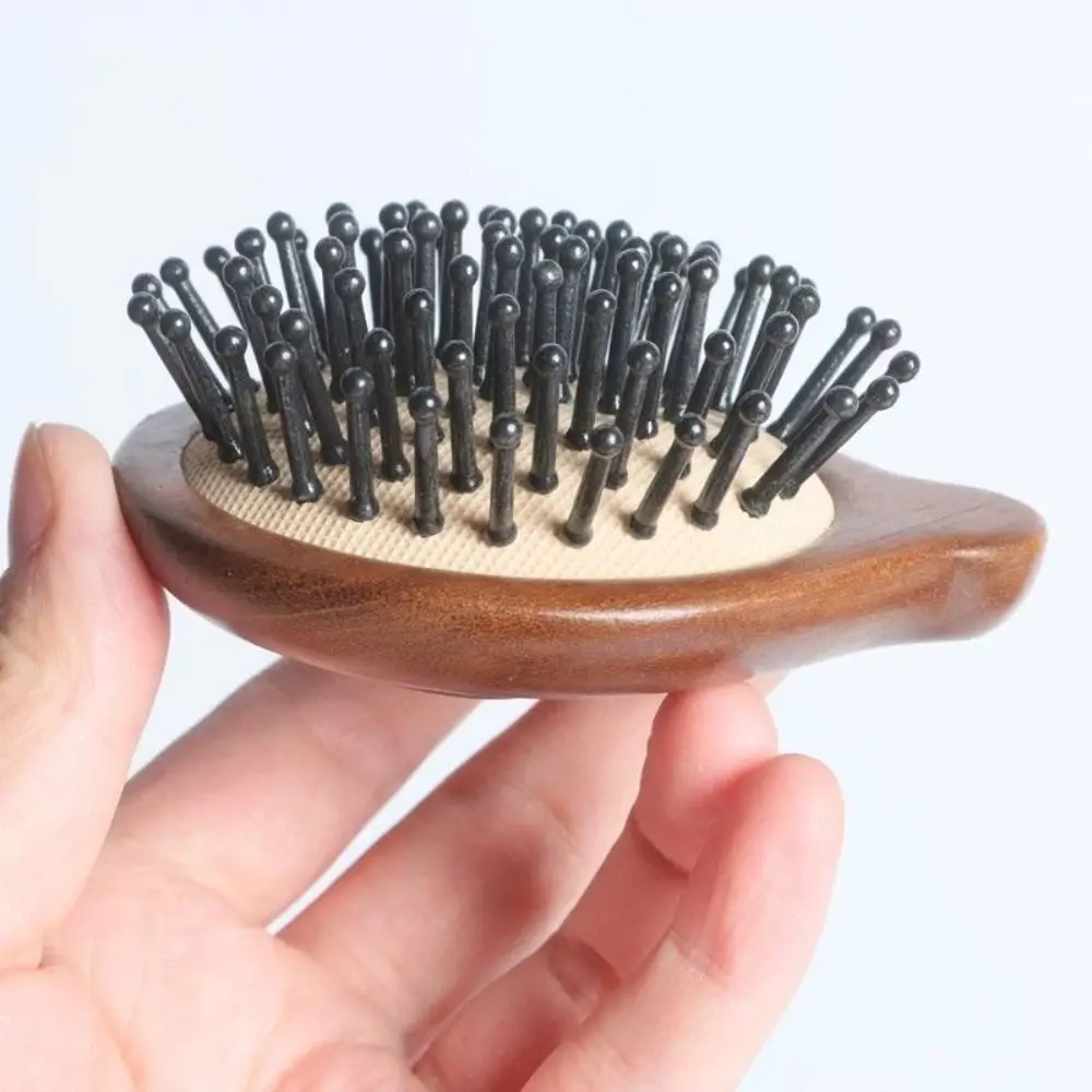 Golden Silk Sandalwood Air Bag Comb Anti Static Scalp Massage Massage Wood Comb Nose Massage Traditional Crafts