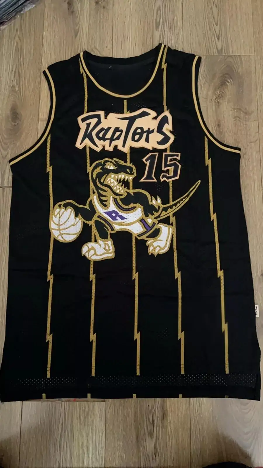 Toronto Raptors NBA Baloncesto Swingman Jersey 15 Vince Carter camiseta NEGRO