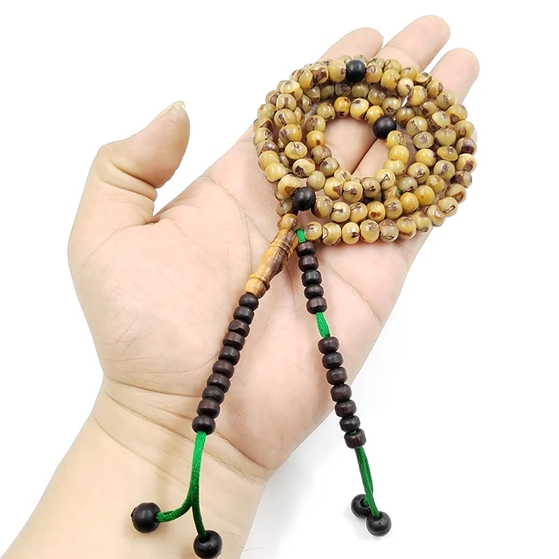 Tasbih Natural jujube tree 100 beads muslim prayer beads turkish Misbaha bracelet arabic fashion accessories on hand