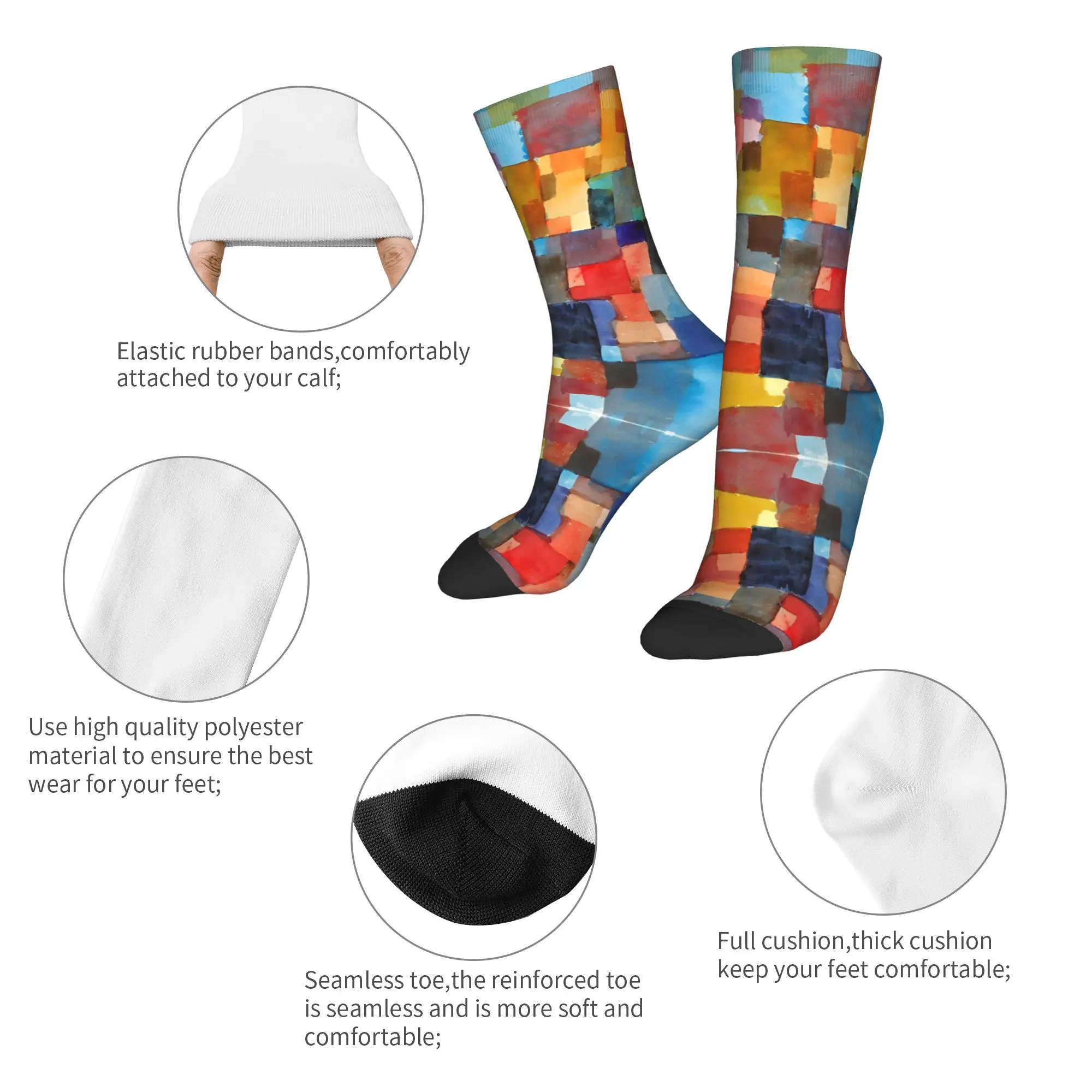 Paul Klee The Hour Before One Night  Socks Men Women Polyester Funny Happy  Socks Crazy Spring Summer Autumn Winter Stockings