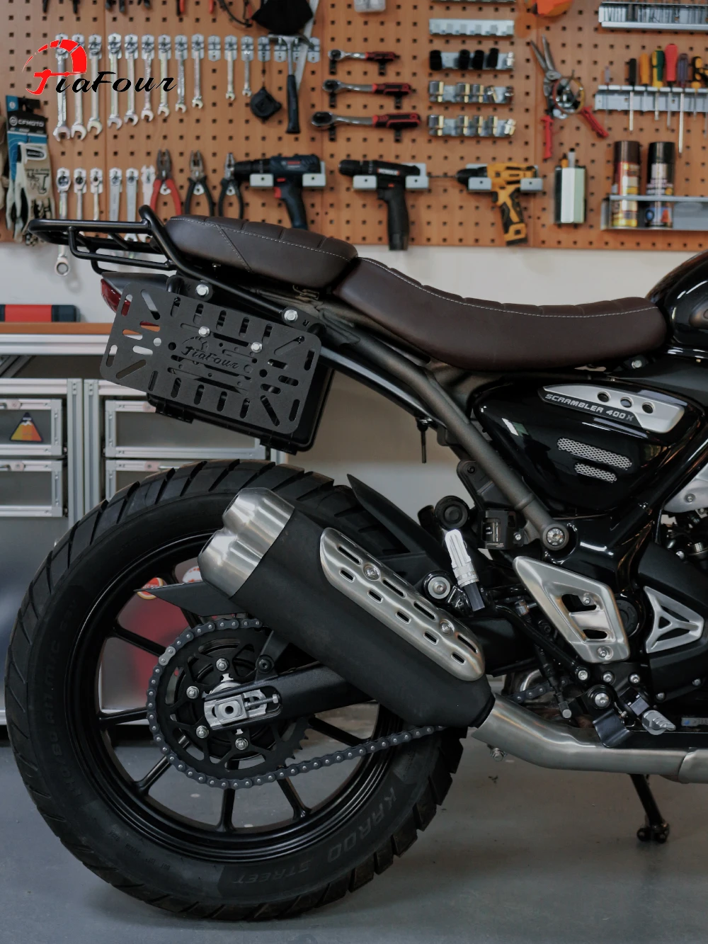 رف أمتعة خلفي لتشويش إذاعي 400X Speed 400 23-24 Speed T4 24-25 رف خلفي للدراجة النارية رف حامل حقيبة خلفية