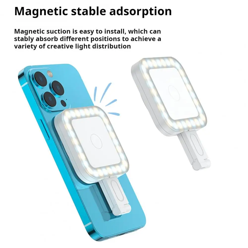 Portable Fill Light Portable Magnetic Led Fill Light with Touch Control Foldable Design for Cell Phones Pocket Size Illumination