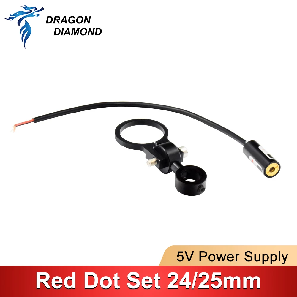 Módulo de diodo conjunto de punto rojo posicionamiento DC 5V para cabezal de corte de grabado láser Co2 DIY