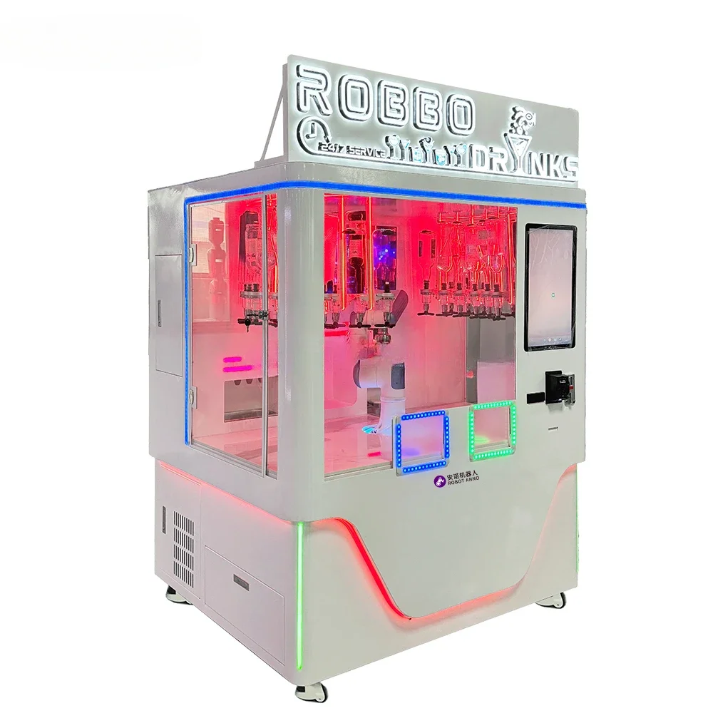 32 Total Bottles Robot Bartender Vending Machine With Ice And Soda Dispenser Machine