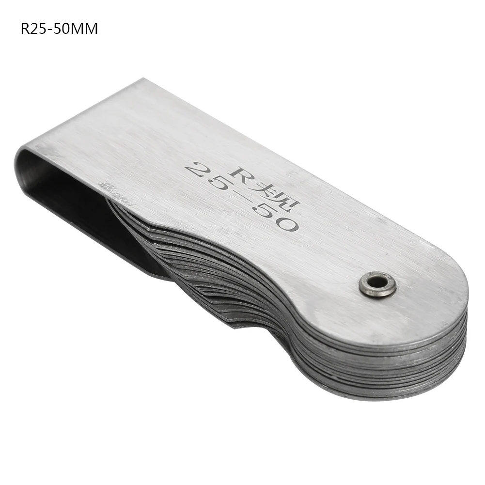 Radius Gauge, Stainless Steel Radius Fillet Gauge External Internal Concave Convex Measuring Tool - Image 3