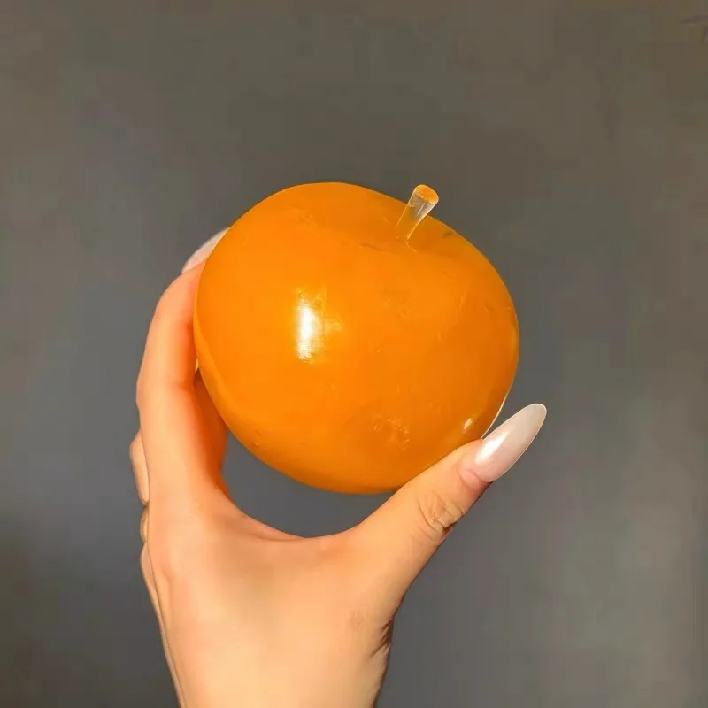 Handmade orange Slushy Squishy Toy Soft Slow Rebound Stress Relief Squeeze Toy Realistic Fruit Simulation Model Adult Gift view 4