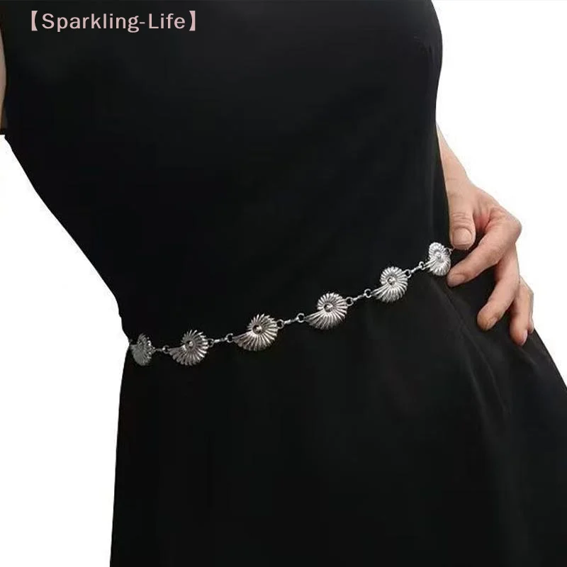 Gold Adjustable Buckle Long Waist Belt Dress Body Chain Fashion For Women Vintage Openwork MetalJYA1