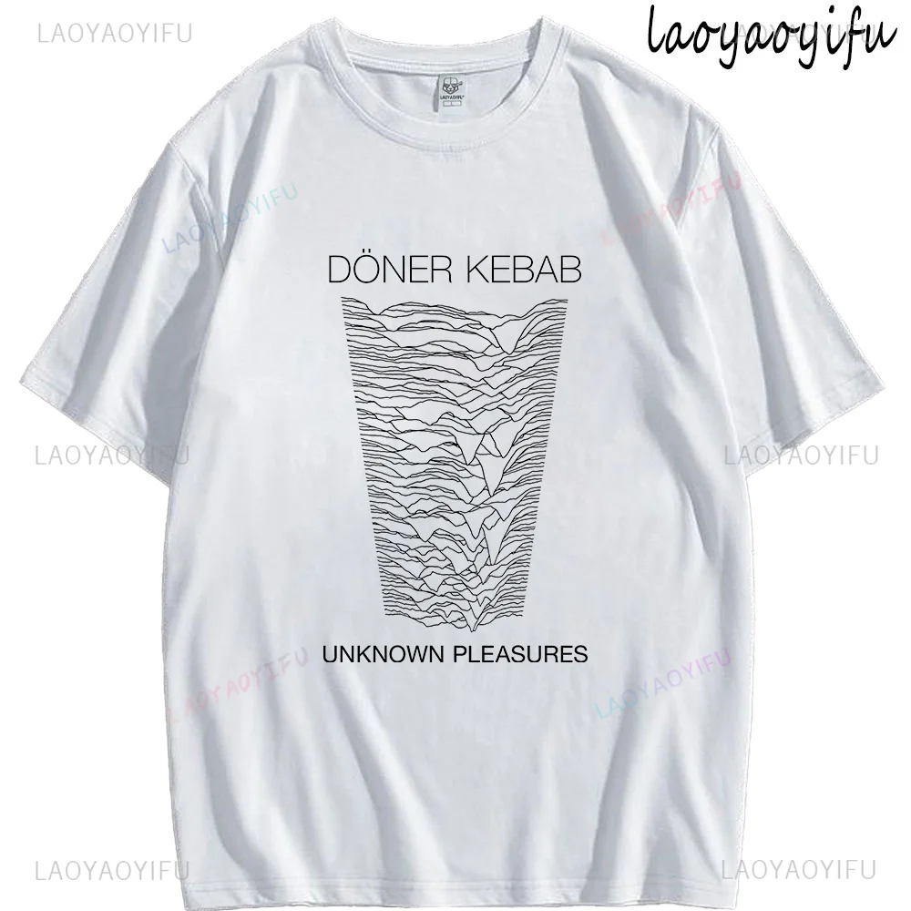 Funny T Shirt Men Doner Kebab Unknown Pleasures Classic Music Style Print Tops Humor Graphic Coton Tee Ropa Hombre Streetwear