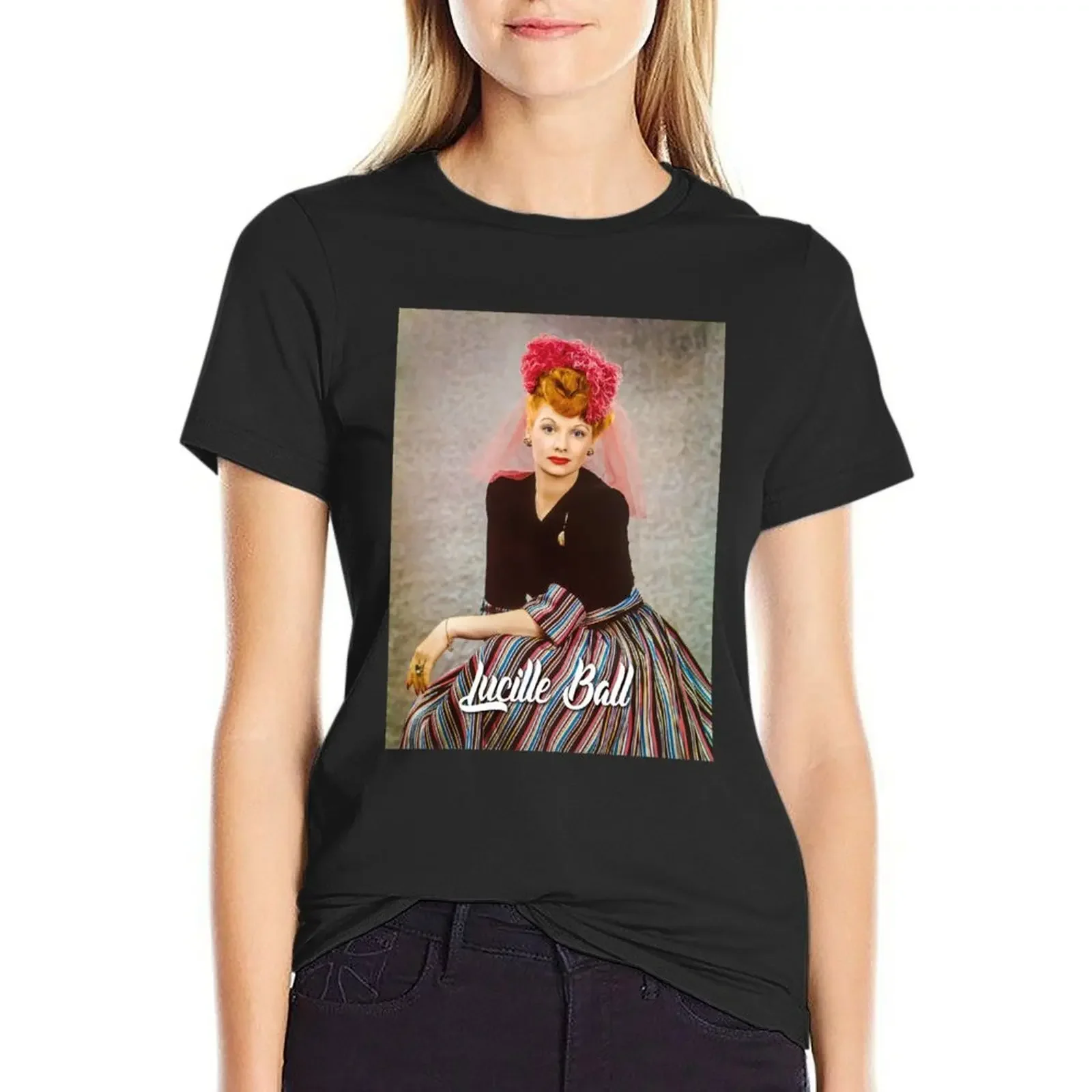 

Lucille Ball T-Shirt plus sizes Short sleeve tee kawaii clothes hippie clothes T-shirts for Women