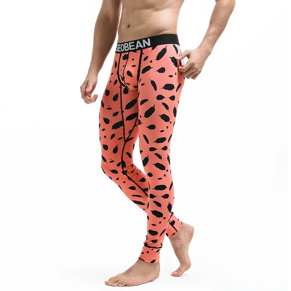 Men Long Johns Men Hot Thin Elastic Line Pants Male Fashion Cotton Sexy warm Long Johns for Underpants Legging Tight winter