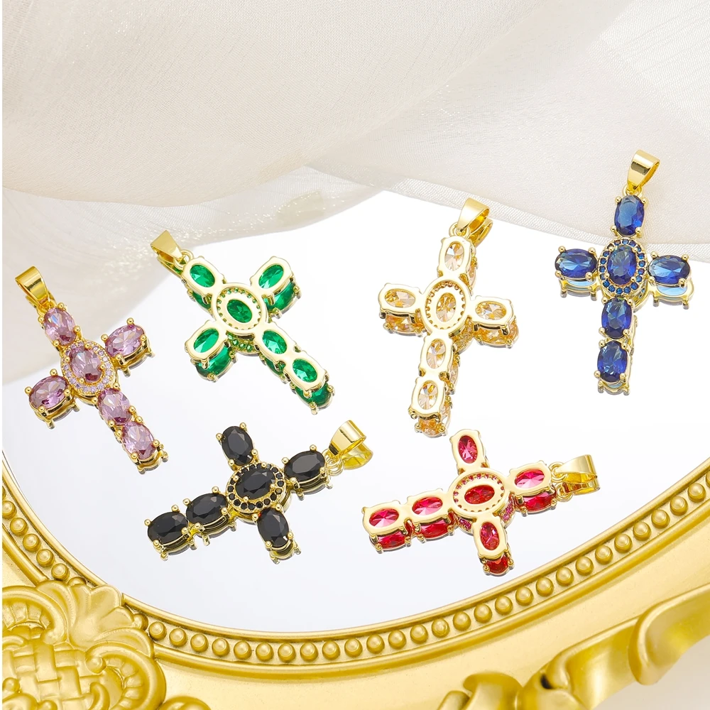 Juya 18 Karat echt vergoldeter religiöser Rosenkranz, christlich-katholisches Kreuz, Anhänger, Schmuckherstellung, Zubehör, Kunsthandwerk, böser Blick, Charms – Detail 6