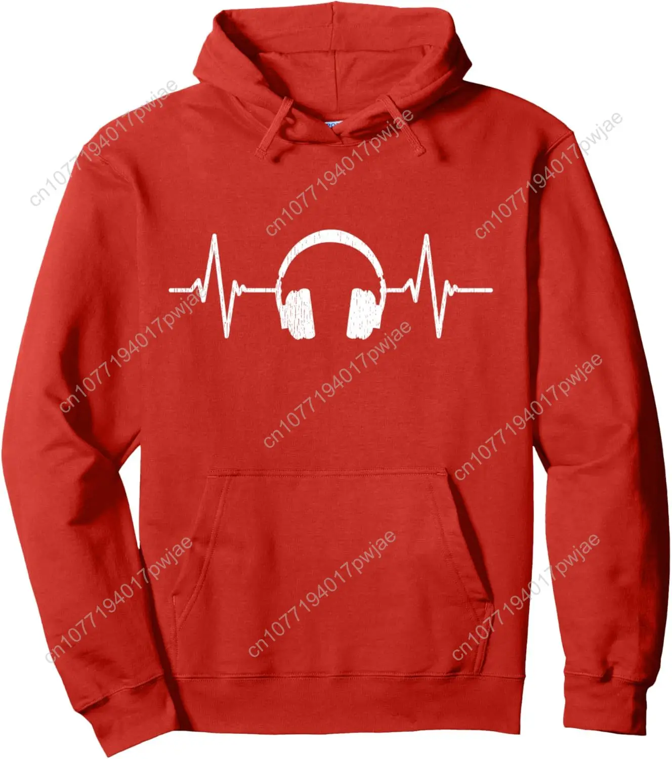 Cool Music Lover Producer DJ Present Heartbeat Headphones Pullover Hoodie