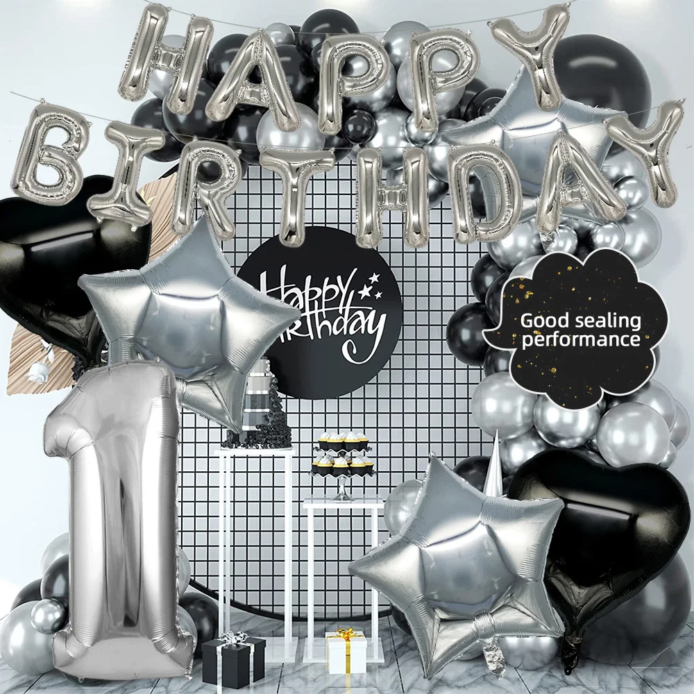

Happy Birthday Letter Banner kit Big Number Foil Helium Balloons for Birthday Party Activities Decor Mylar Inflate Supplies