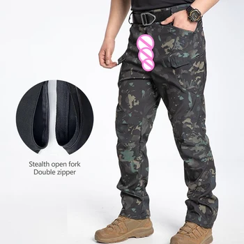 AOSKERA Pantalon Cargo Pour Homme Pantalon En Coton Pour L'extérieur