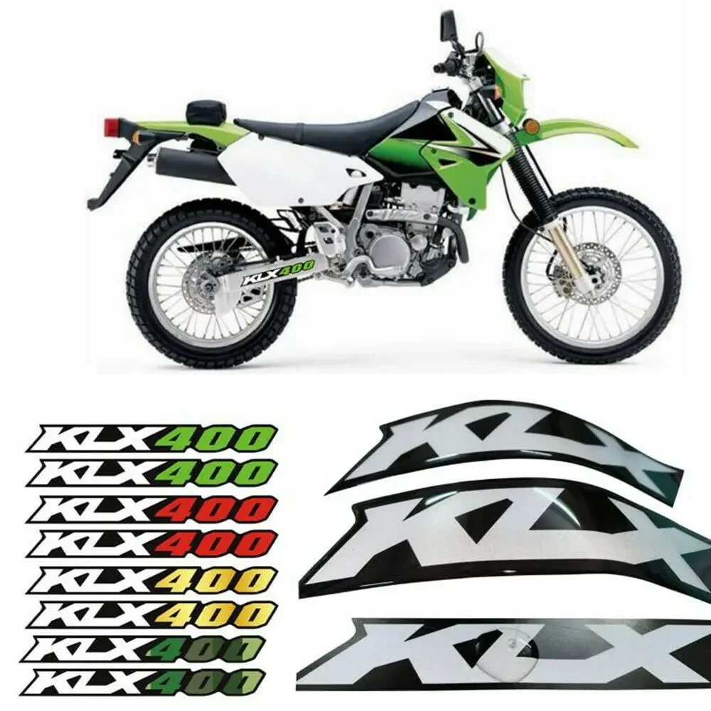 

For KAWASAKI KLX400 KLX400R KLX400SR 2002-2004 3D Glue SwingArm Air Box Reflective Stickers Motorcycle Decorate Decals