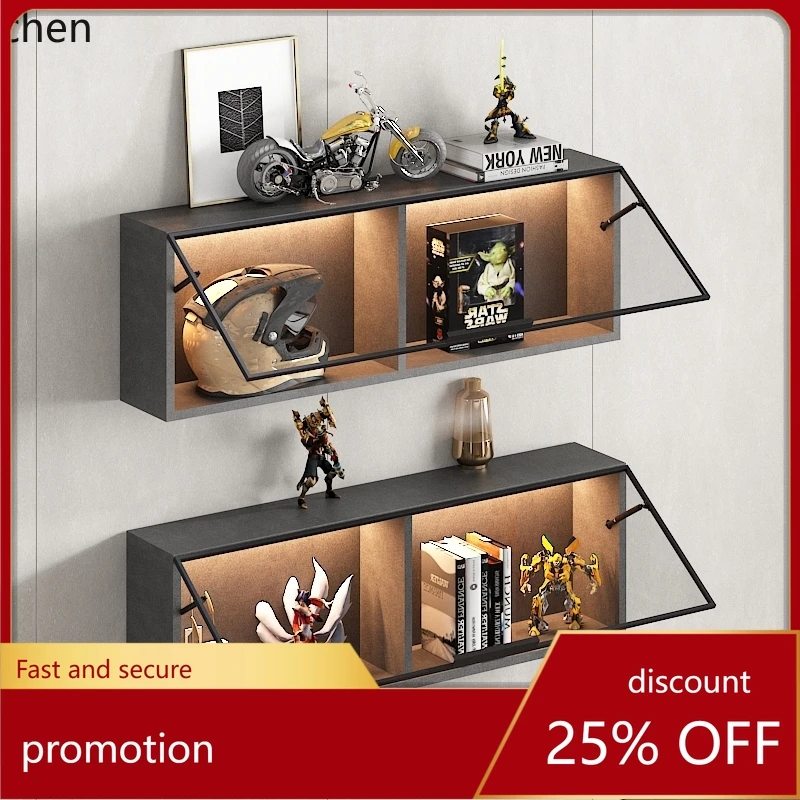 

HXL figure hanging cabinet kitchen balcony under hanger glass bookcase toy shelf