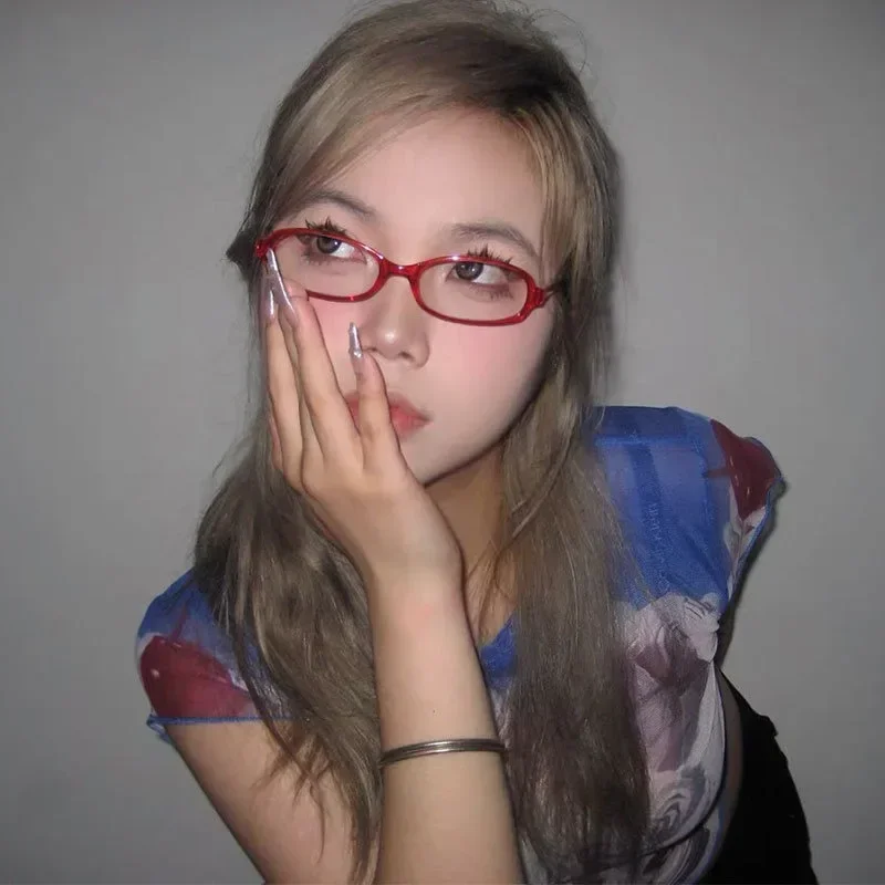 Y2K Small Oval-Square Fashion Glasses — product information 4