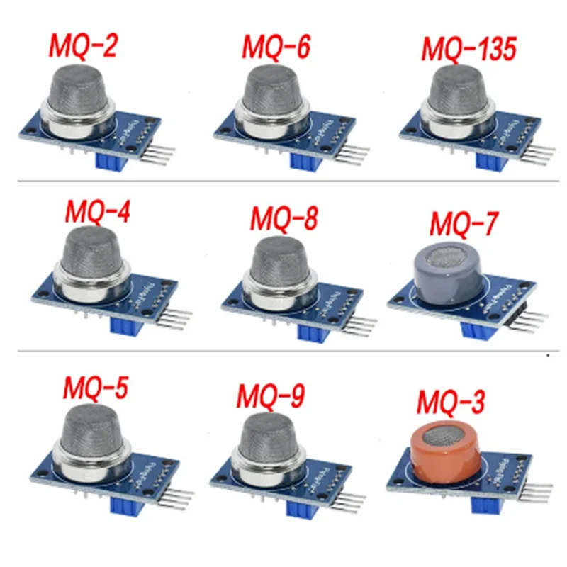 MQ-2 MQ-3 MQ-4 MQ-5 MQ-6 MQ-7 MQ-8 MQ-9 MQ-135 Detection Smoke methane liquefied Gas Sensor Module for Arduino Starter DIY Kit