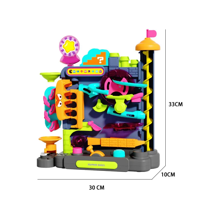 Juego de pista de aventura, modelo de bola rodante, juguetes educativos interactivos Montessori, animales cerebrales para niños, juguete de cohete espacial