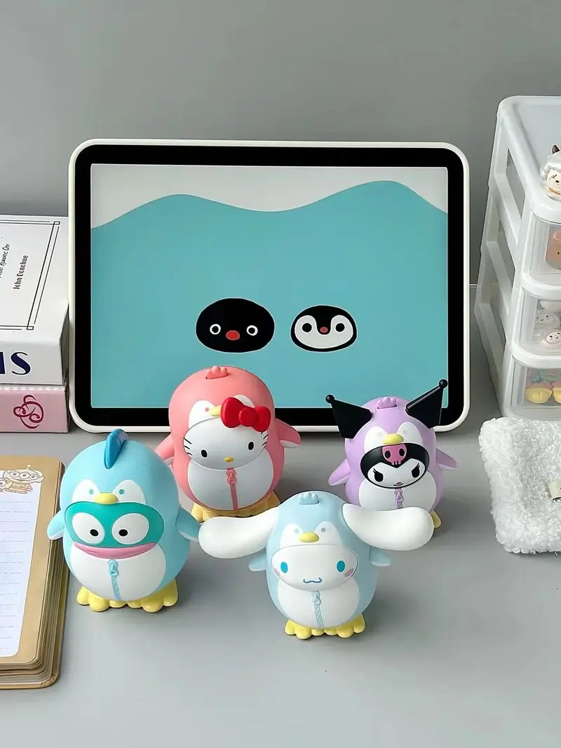 

Sanrio Penguin Parade Series Blind Box Mystery Box Fashionable Vinyl Face Cute Desktop Decoration Gift Authentic Collectible Toy