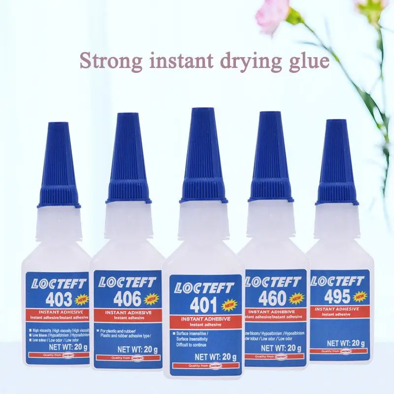 20g 401 403 495 Super กาวทันที Quick-Drying Cyanoacrylate กาวหนังยางไม้โลหะ Strong Bond กาวเครื่องมือ