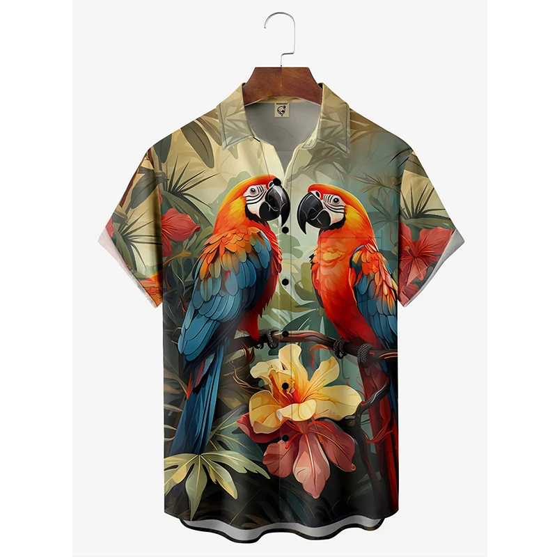 Ropa de diseñador para hombre, camisas con estampado 3D, de gran tamaño, de viaje, Playa hawaiana, Harajuku, dinosaurio, Tops masculinos, verano, 2024