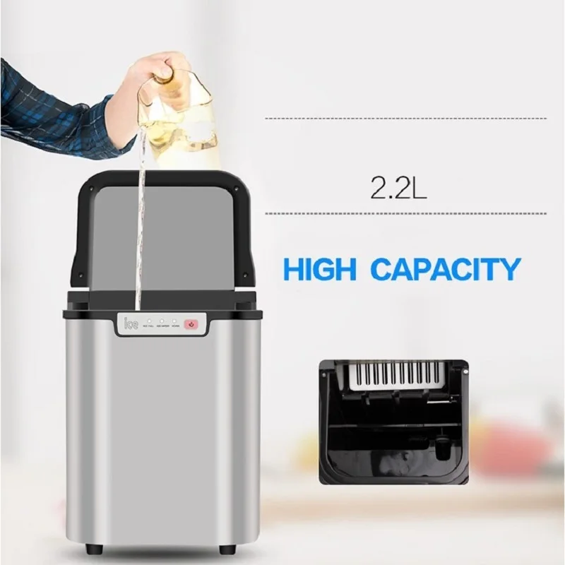 2023 New Arrivals Home Commercial Small Counter Top Bullet Shaped Round Ice Cube Maker Electric Portable Ice Machine in Turkey